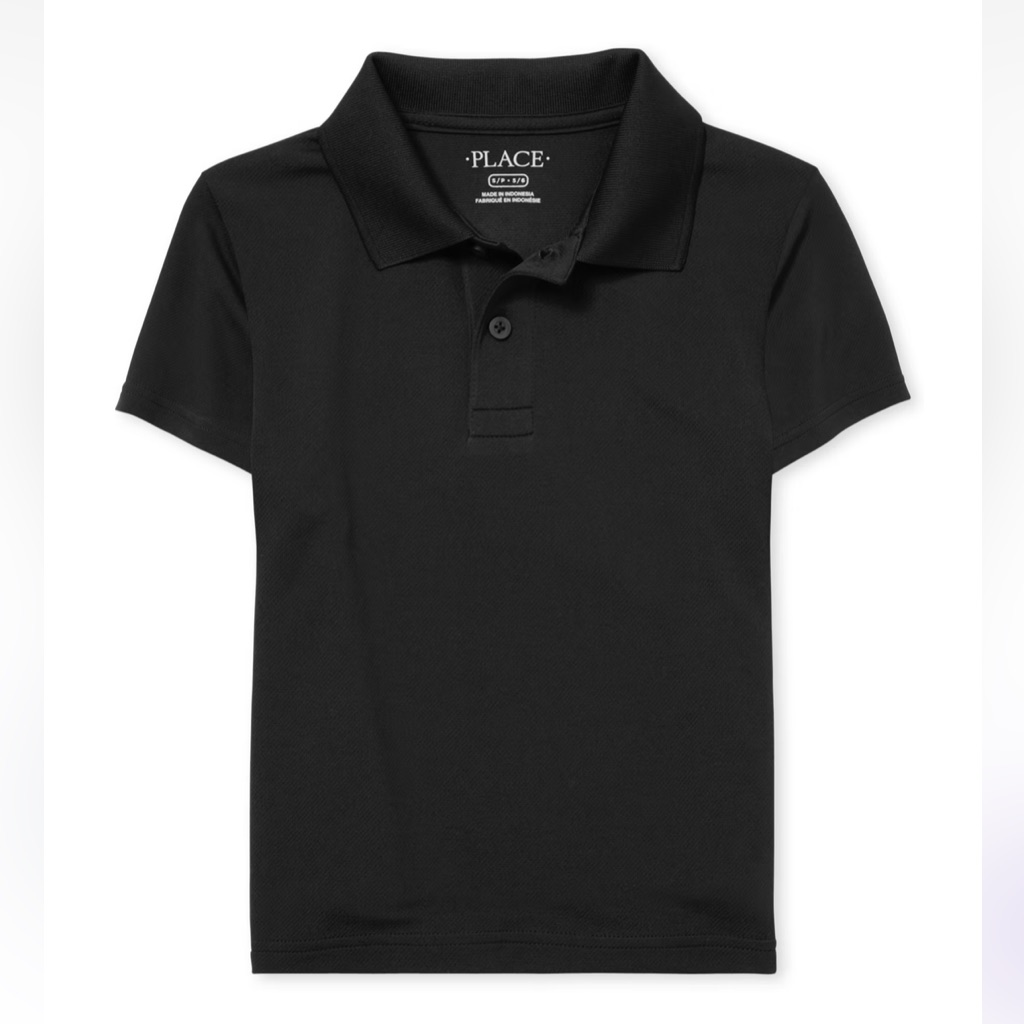 3/$15 Place Boys Uniform Performance Polo - Black